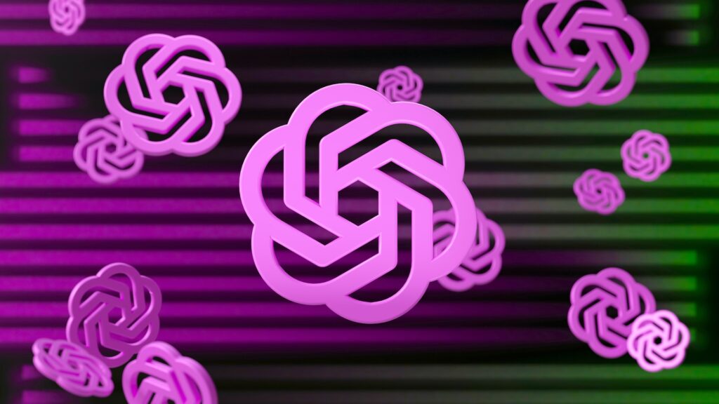 Logos de Chat GPT en version rose